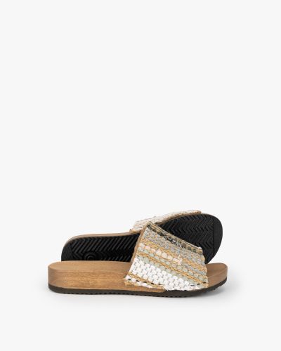 Clog Maria creme jute
